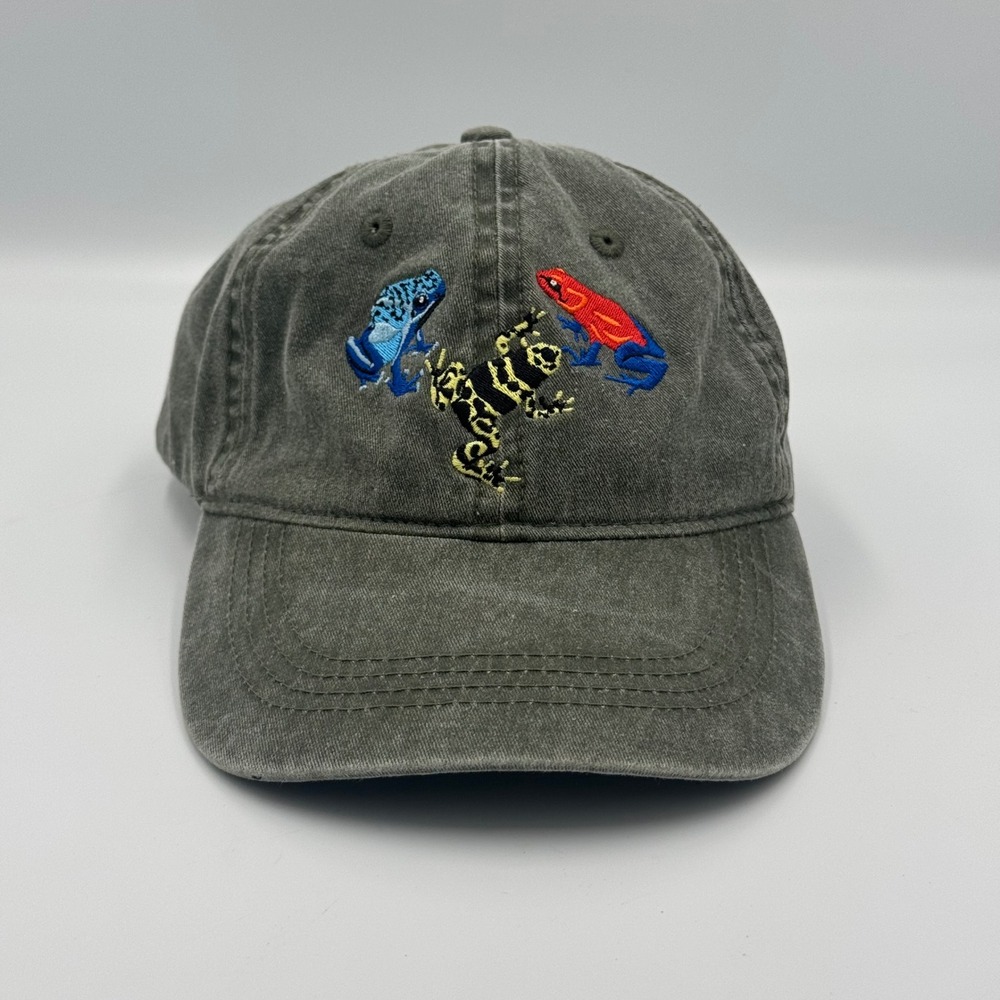 Vintage Eco Olive Green Poison Dart Frog Rockin Rudys Hat OSFA
